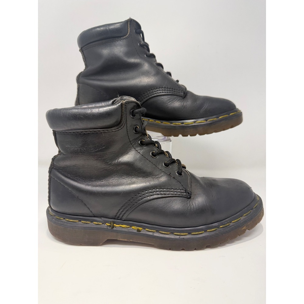 Dr Martens‎ Black Leather Lace Up Ankle Boots Mens 8 Eye US Mens4, US Women's 5